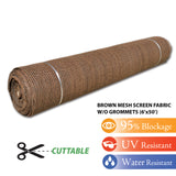 Brown 6'x50' Shade Cloth Fabric Roll Windscreen Privacy Screen Sun Cover UV Block (with out grommets) FREE SHIPPING
