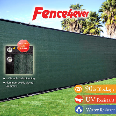 Dark Green Olive 6'x25' Fence Screen 90% visibility blockage (aluminum grommets) FREE SHIPPING / FREE ZIP TIES