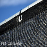 Black 8'x25' Fence Screen 90% visibility blockage (aluminum grommets) FREE SHIPPING FREE SHIPPING / FREE ZIP TIES